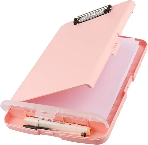 Vista 14 de HWPRATO Organizador de Portapapeles con Almacenamiento Portapapeles Plegable para Enfermería Carpeta de Archivo de Plástico con Estuche de Azul
