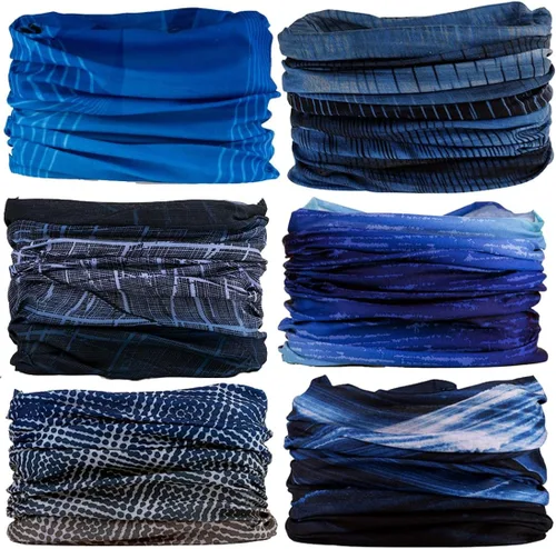 Vista 24 de Polaina para el cuello, máscara facial, bufanda bandana para hombres y mujeres, sol, polaina de tubo a prueba de polvo para ciclismo, motocicleta