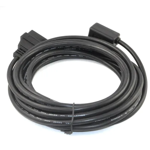 Vista 5 de Cable OBD II OBD2 de 16.4 pies de 16.4 ft/16.4 pies de ángulo derecho/izquierdo macho a hembra Cable de extensión OBD para coche Auto Diagnóstico