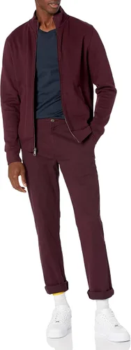 Vista 4 de Tienda Essentials Pantalón caqui elástico casual de ajuste recto para hombre