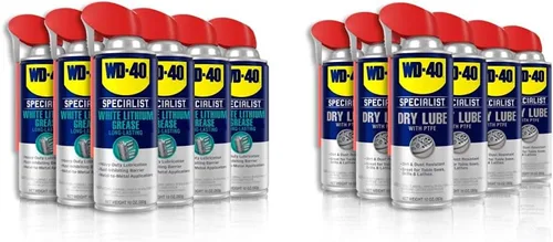 Vista 7 de WD-40 Specialist Spray de Grasa de Litio Blanco con Smart Straw que Rocía de 2 Formas, 10 OZ [Paquete de 6] & Specialist Lubricante Seco con Smart