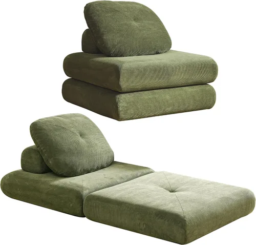 Vista 7 de Sofá puf creativo informal 2024, sofá futón de suelo para sala de estar y sala de estar, colchón modular movible, tapete de juego, sofá para cama