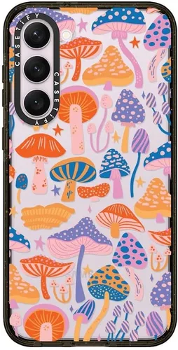 Vista 71 de CASETiFY Funda de impacto para Galaxy S22+ - Adhesivo Aries Moross, color negro transparente