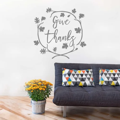 Vista 3 de Dar gracias Laurel Decal Set – oro corte Kiss Otoño hoja de laurel calcomanía por chromantics