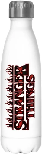 Vista 3 de Netflix Stranger Things Stranger Flame Logo - Botella de acero inoxidable, 17 onzas, multicolor