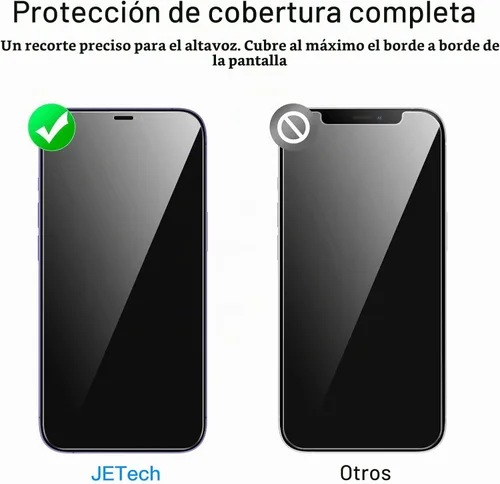 Vista 4 de JETech Protector de pantalla de privacidad para iPhone 12 Pro Max, paquete