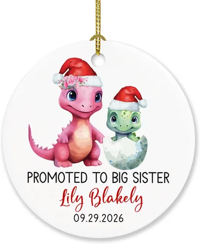 Vista 12 de Sister are Joined - Adorno de Navidad de corazón a corazón, adorno de Navidad personalizado con nombre de hermana, regalo para dos hermanas, adorno