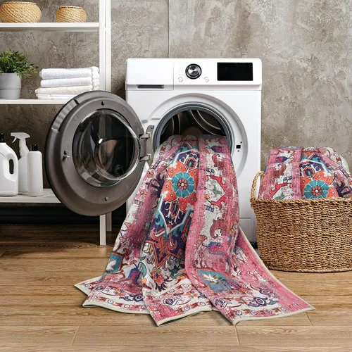Vista 127 de GLN Rugs Traditional Collection - Alfombra de felpilla lavable a máquina, tradicional lavable, antideslizante, alfombra de felpilla de pelo corto