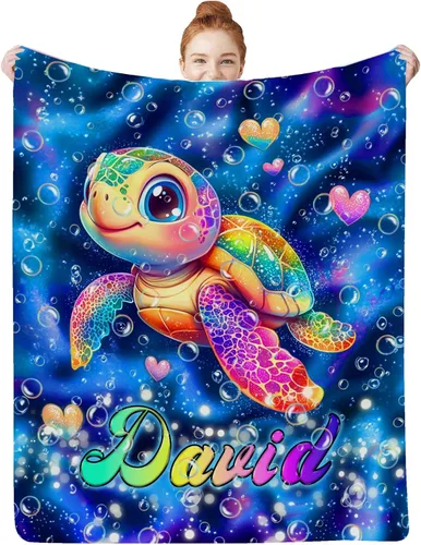 Vista 32 de Artsadd Mantas personalizadas con nombre para bebés niños y niñas, mantas de bebé personalizadas con nombre, manta personalizada para niños
