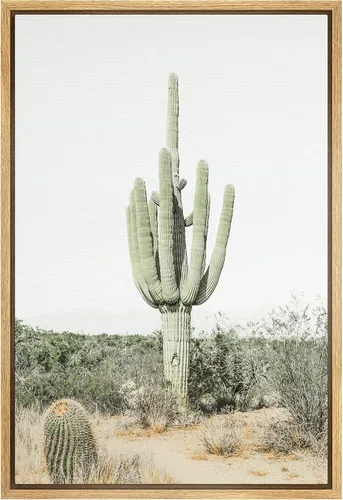 Vista 46 de SIGNWIN Lienzo enmarcado para pared, diseño de planta de bosque de montaña verde pastel, naturaleza, ilustraciones de área silvestre, arte moderno