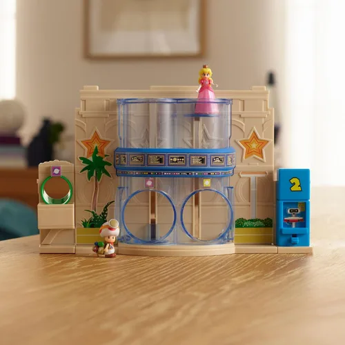 Vista 8 de The Super Mario Galaxy Movie – Gateway Galaxy Diorama Playset con 1.5 pulgadas Princes Peach y exclusivas figuras de acción de Captain Toad Mini