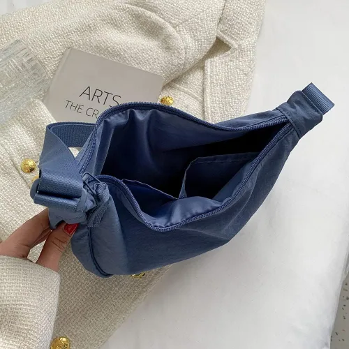 Vista 6 de Crescent Bag for Women Men Nylon Crossbody Bag Lightweight Hobo Sling bag Small Shoulder Bag Purse Dumpling Bag
