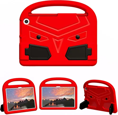 Vista 16 de Funda para tablet Kindle Fire 7 para niños (12.ª generación, versión 2022) con mango de pie de apoyo de forraje resistente, espuma EVA suave, a