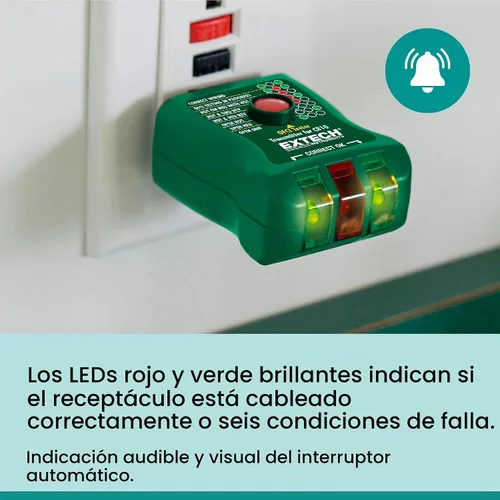 Vista 4 de Extech CT80 comprobador de carga de circuito AC con GFCI/AFCI