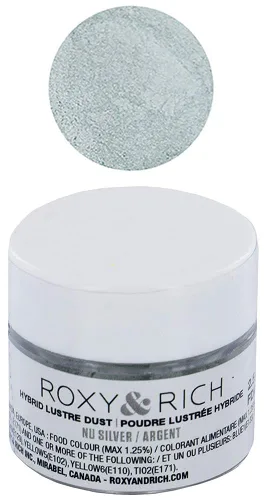 Vista 7 de Roxy & Rich Hybrid Luster Powder - Colorante para alimentos, color perla natural, 0.09 oz