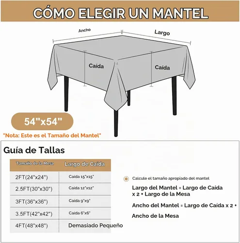Vista 6 de Sancua Mantel cuadrado resistente a manchas y arrugas, lavable, de poliéster, decorativo de tela para mesa de comedor, fiestas de bufé y campamento