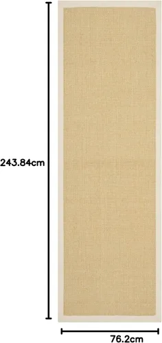 Vista 78 de Alfombra de sisal Safavieh, de color maíz y negro, tejida a mano, de la colección de fibras naturales; 5 x 8 pulgadas, NF441A, Tela, Gris / Gris