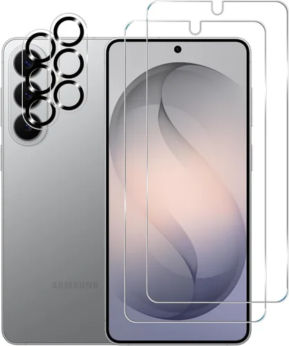 Vista 7 de Protector de pantalla de vidrio templado para Galaxy S21 + protector de lente de cámara [2 + 2 unidades] [compatible con fundas] [antiarañazos]