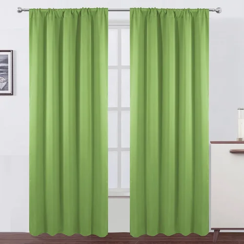 Vista 32 de LEMOMO Cortinas opacas de 42 x 54 pulgadas, juego de 2 paneles de cortinas con aislamiento térmico para oscurecer la habitación