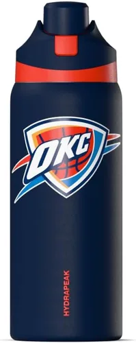 Vista 19 de Hydrapeak Botella de agua aislada de 32 onzas con licencia oficial de la NBA Atlanta Hawks Oasis con tapa y asa con botón de presión, botella
