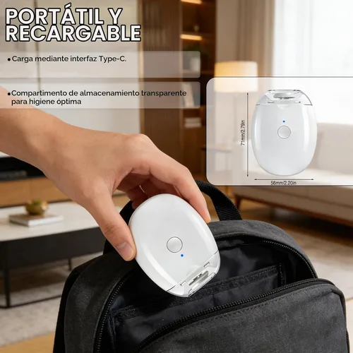 Vista 4 de 2 cortaúñas eléctrico, 3 en 1, cortaúñas automático y lima de uñas eléctrica con luz, amoladora de uñas automática universal, 3 velocidades