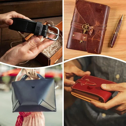 Vista 7 de Herramientas de estampado de cuero de 21 piezas, kit de estampado de cuero con martillo de goma para trabajo de cuero