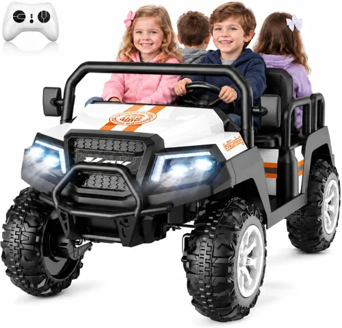 Vista 10 de [Usado] Coche eléctrico de 24 V para niños, automóvil de 4 plazas para niños de 3 a 8 años, color aguamarina
