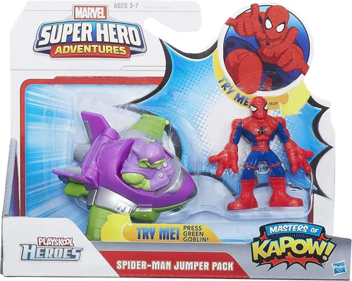 Vista 2 de Marvel Super Hero Adventures Spider-Man Jumper Pack Masters of KAPOW!