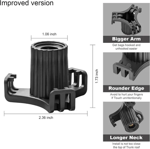 Vista 2 de Para Tesla Model 3 2026 Upgarde - Gancho trasero para maletero y bolsa de comestibles para Tesla Model 3 2017-2026, accesorios para maletero