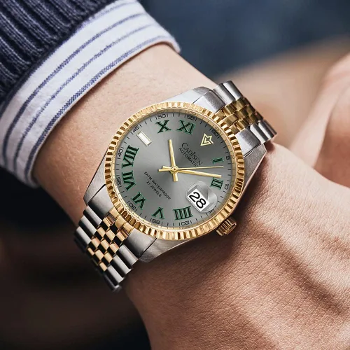 Vista 4 de CADISEN Relojes automáticos MIYOTA 8215 Reloj de pulsera impermeable para hombre, 38mm