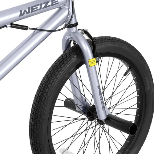 Vista 9 de WEIZE Freestyle BMX Bike 20 inch Trick Bicycle Plateado