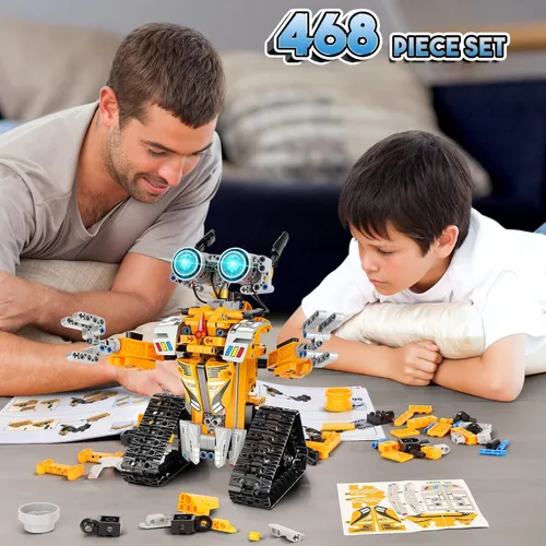 Vista 2 de Sillbird Robot Kit de construcción con control remoto para niños de 8 a 13 años STEM Gifts, Coding Toys, Buildable Robotic set, Engineering