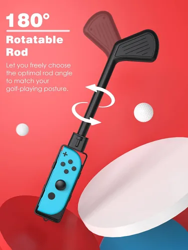 Vista 3 de MoKo Palos de golf compatibles con interruptorinterruptor modelo OLED (2021) Mario Golf Super Rush Golf Hand Grips Kit de accesorios para juego