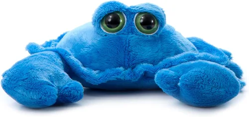 Vista 2 de The Petting Zoo Animal de peluche de cangrejo, regalos para niños, animales del océano de ojo brillante, juguete de peluche de cangrejo azul de 9