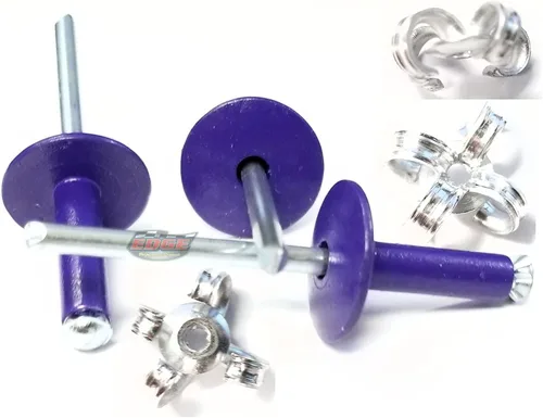 Vista 12 de Remaches Pop de aluminio negro plano de 3/16 "cabeza grande explosión de plátano Peel Back Fasteners .125 - .560 Grip Range