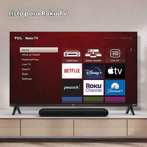 Vista 9 de TCL Barra de sonido de 2.1 canales con subwoofer inalámbrico (modelo S4210, modelo 2023), Dolby Audio, DTS Virtual:X, Bluetooth, entrada