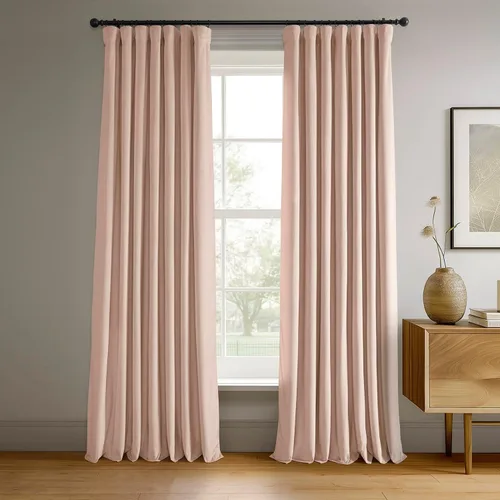 Vista 51 de HPD Half Price Drapes Cortinas Opacas Térmicas de Terciopelo Signature para Sala de Estar de 63 Pulgadas de Largo (1 Panel) con Bolsillo para Barra