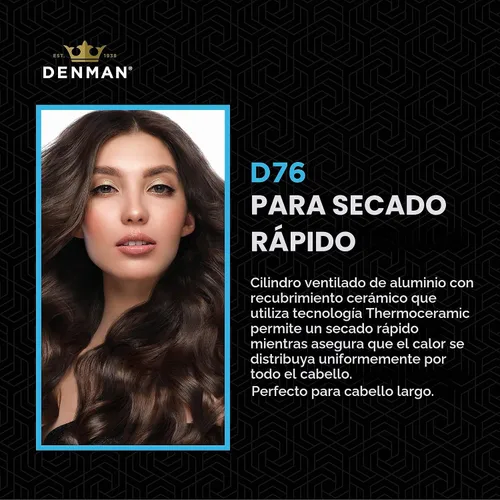 Vista 3 de Denman Thermo Ceramic Hourglass - Cepillo para rizar el cabello, alisar, rizos definidos, volumen y elevación de raíces, color gris