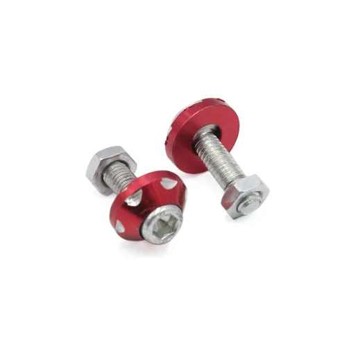 Vista 2 de Tornillo decorativo para placa de matrícula de aleación de aluminio rojo, 4 piezas para automóvil y motocicleta 1996-2023