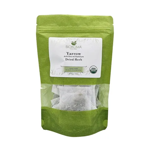 Vista 7 de Biokoma Hierba seca orgánica de milenrama, 1.76 oz, 1.76 onzas, seca suelta Achillea Millefolium digestión de la piel, apoyo para la salud