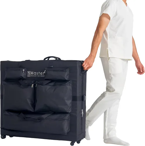 Vista 2 de Master Massage - Mesa de masaje con ruedas, tamaño universal, con ruedas, bolsa de transporte de gran tamaño para cama de masaje plegable