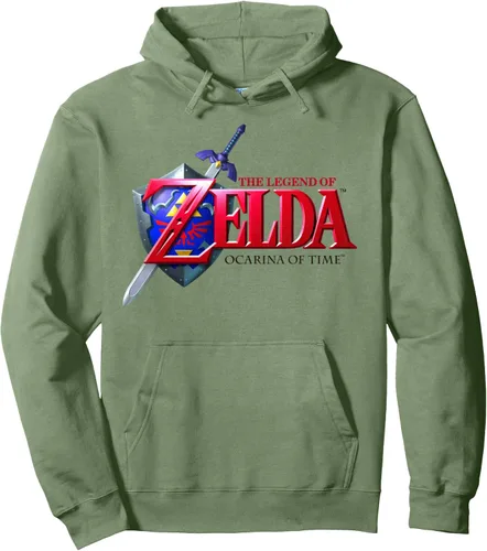 Vista 7 de Nintendo Zelda Ocarina of Time - Sudadera con capucha y logotipo clásico Azul Marino