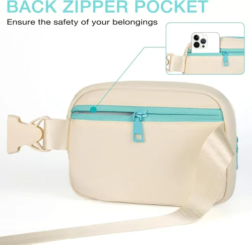 Vista 4 de Bolsa de cinturón, A7. Beige, Riñonera de moda
