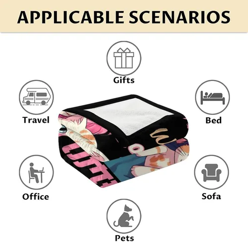 Vista 6 de Manta para niños, niñas de 4 a 6 años - 40x30 pulgadas Mantas pequeñas para sillas, sofá y oficina - Solo una niña que ama regalos temáticos Ideas