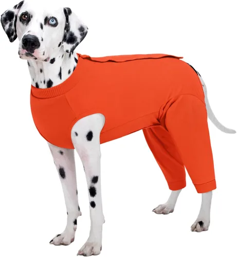 Vista 15 de Kuoser Traje de Cirugía para Perro Hembra Esterilización Macho Castración, Manga de Pierna de Perro para Dejar de Lamer Enterizo Suave para Perro