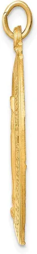 Vista 2 de Diamond2Deal Medalla milagrosa ovalada de oro amarillo de 14 quilates, joyería fina para mujer (L- 1.280in, W- 0.728in), Metal