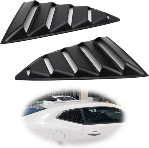 Vista 9 de iJDMTOY Ventana lateral trasera izquierda/derecha, con acabado negro para ventanilla lateral trasera, compatible con Chevy Camaro 2016 en adelante