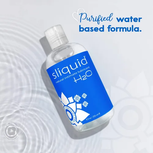 Vista 8 de Sliquid H2O + Sassy Variety - Paquete de 2 lubricantes a base de agua para mujeres, hombres y parejas, juego de lubricante personal, no mancha, sin