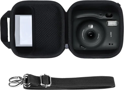 Vista 10 de Lebakort Funda de almacenamiento compatible con cámara instantánea Fujifilm Instax Mini 12/11 (funda rosa rubor)