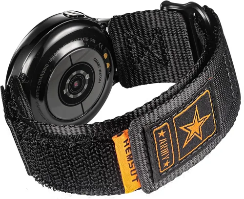 Vista 9 de Correa de reloj de liberación rápida para Samsung Galaxy Watch 7/6/5/5 Pro/4/3/Gear S3/S2/Active 2, correa de nailon para Amazfit GTS 4/4